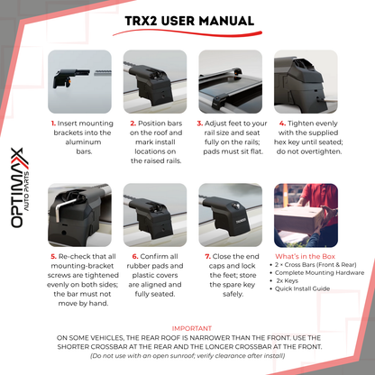 Roof Rack Crossbars for Chevrolet Trax 2013-2022