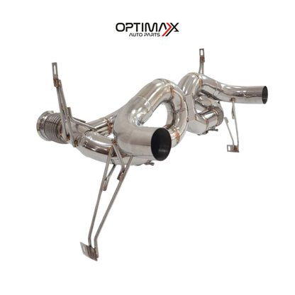 Stainless Steel X-Pipe Rear Exhaust System for Lamborghini Huracán STO & EVO (Non-Valved Configuration)