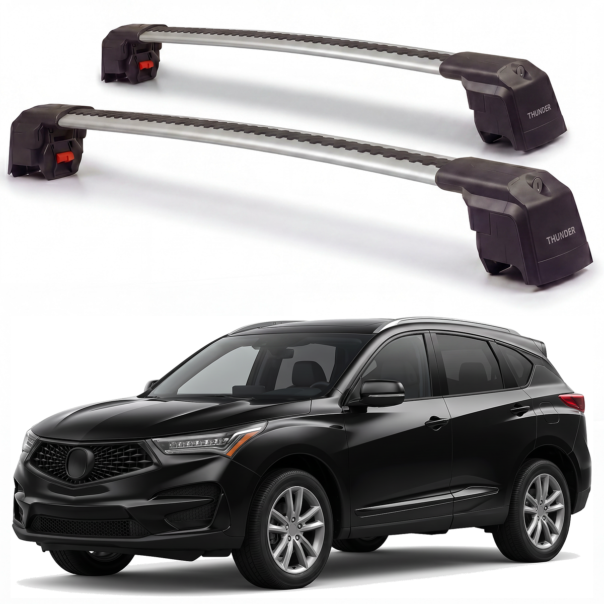 Acura RDX 2019-2026 roof rack cross bars silver pair