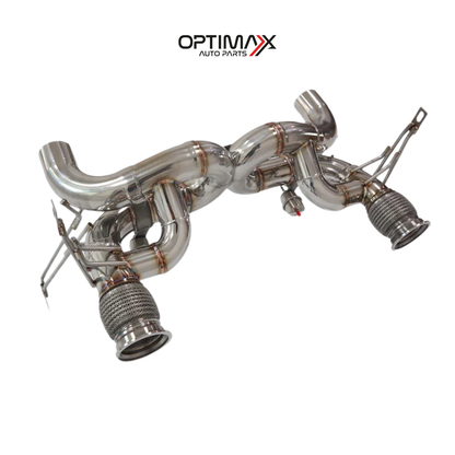 Stainless Steel X-Pipe Rear Exhaust System for Lamborghini Huracán STO & EVO (Non-Valved Configuration)