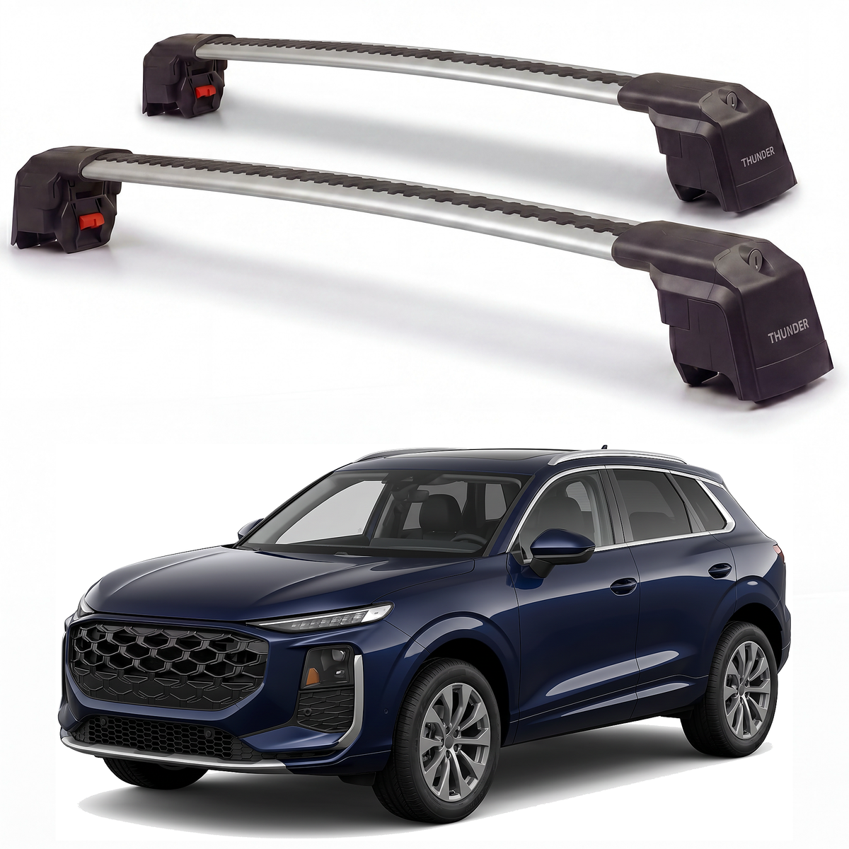 Audi Q3 3rd Gen 2026-2027 roof rack cross bars silver pair