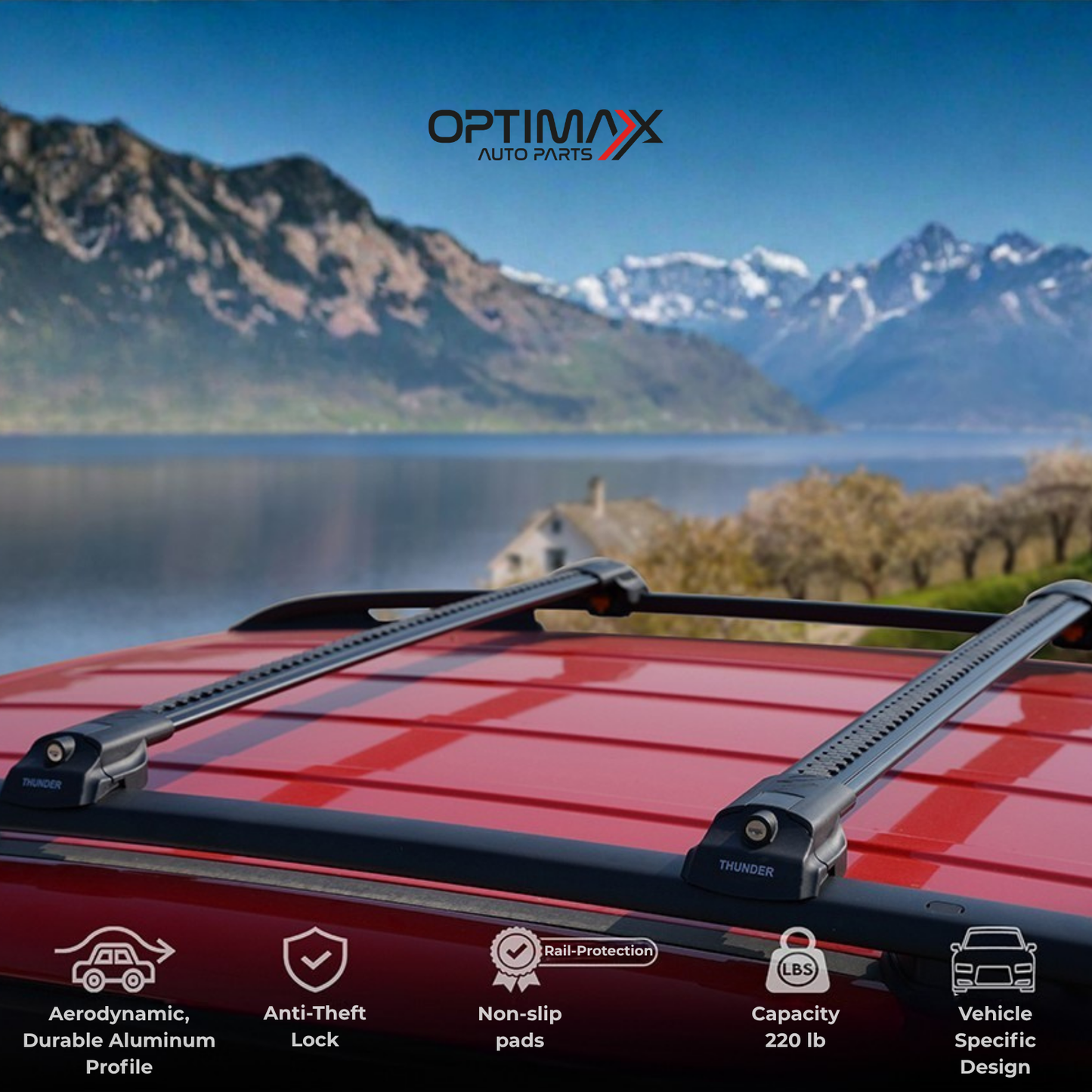 Roof Rack Crossbars for Porsche Macan 2015-2024