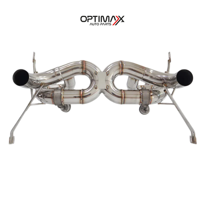 Stainless Steel X-Pipe Rear Exhaust System for Lamborghini Huracán STO & EVO (Non-Valved Configuration)