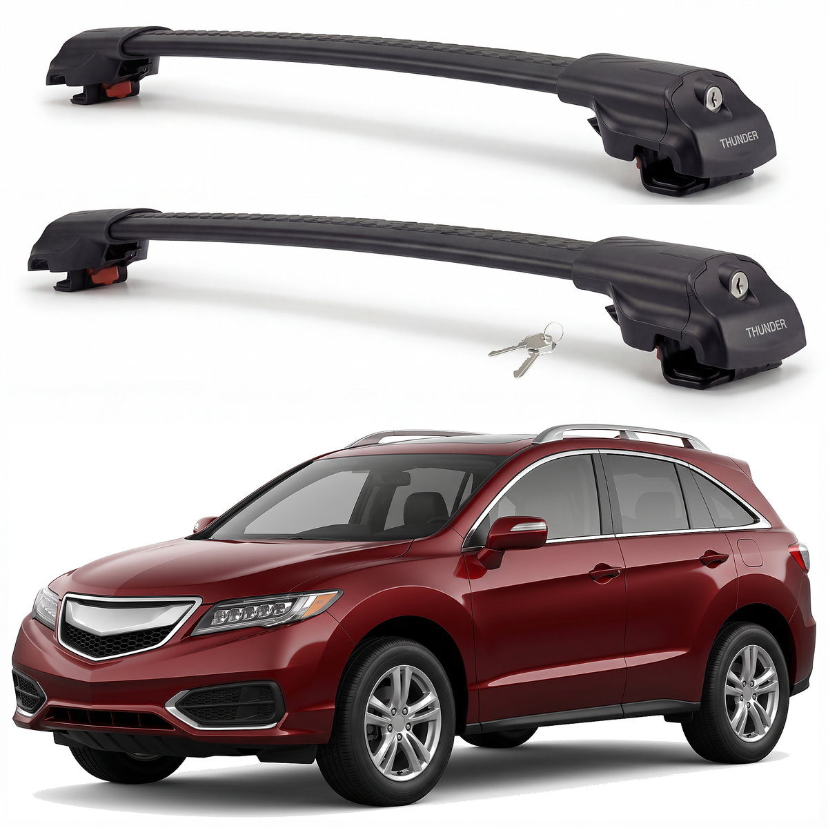 Acura RDX 2013-2018 roof rack cross bars black pair