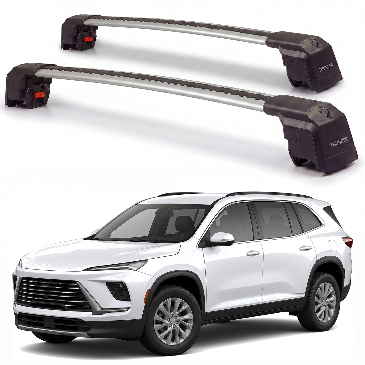 Buick Enclave 2025-2027 roof rack cross bars silver pair