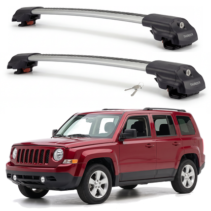 Jeep Patriot 2007-2017 roof rack cross bars silver pair