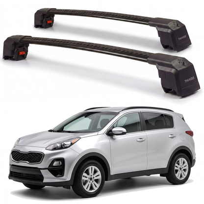Kia Sportage 2017-2022 roof rack cross bars black pair