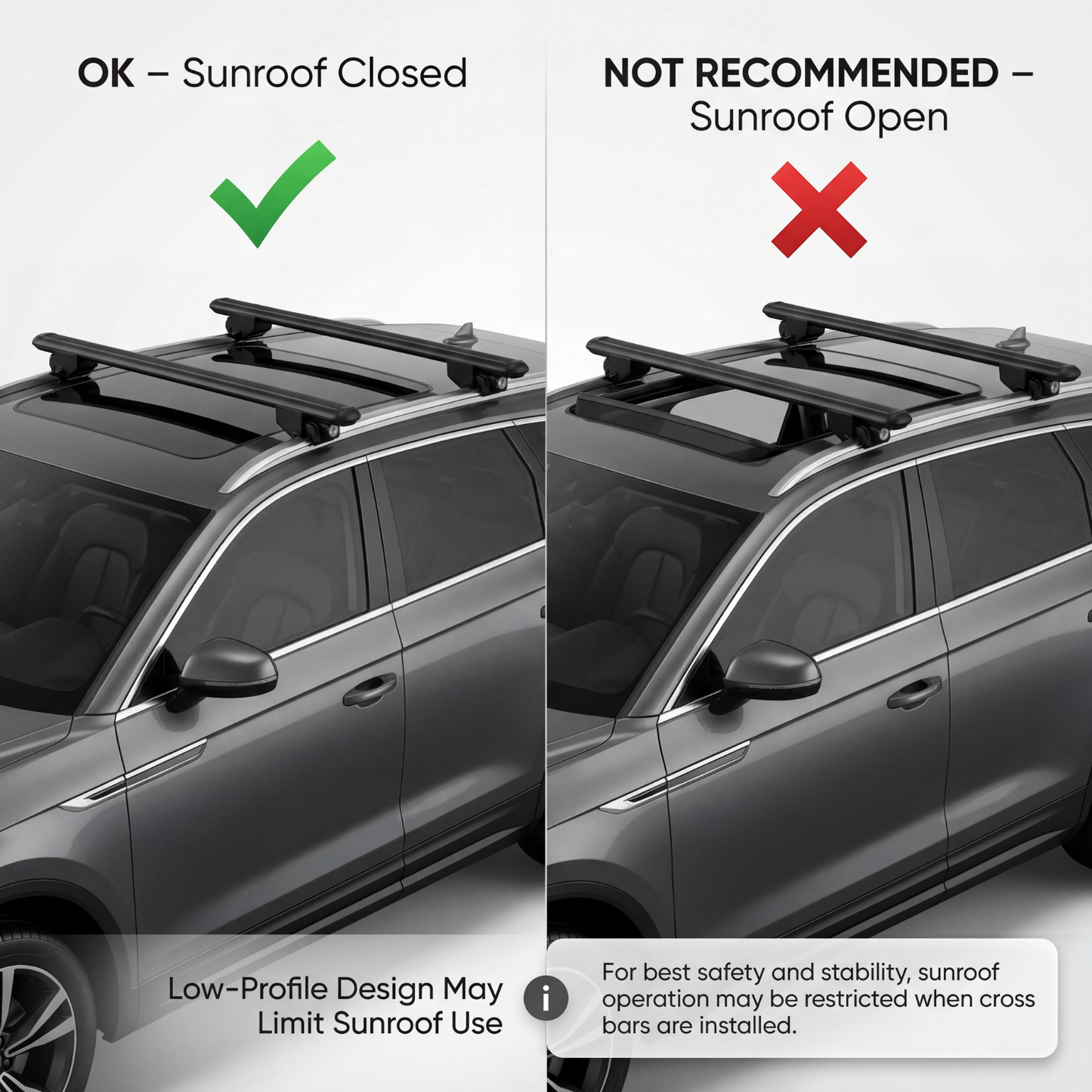 Roof Rack Cross Bars for Buick Enclave 2025-2026 Aluminum Pair