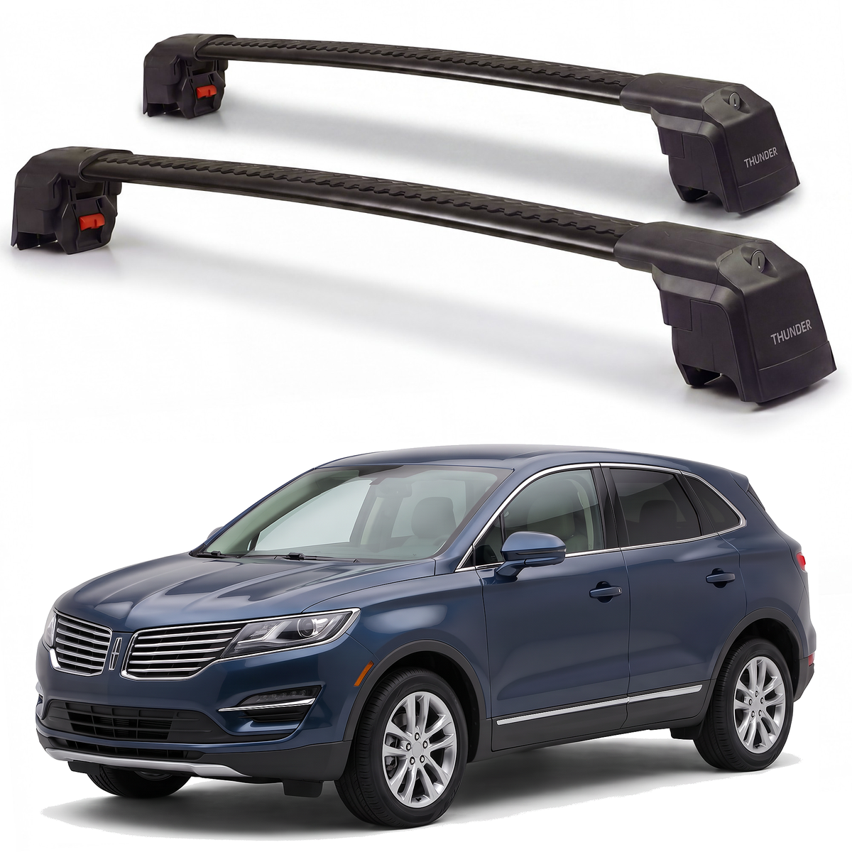 Lincoln MKC 2015-2019 roof rack cross bars black pair