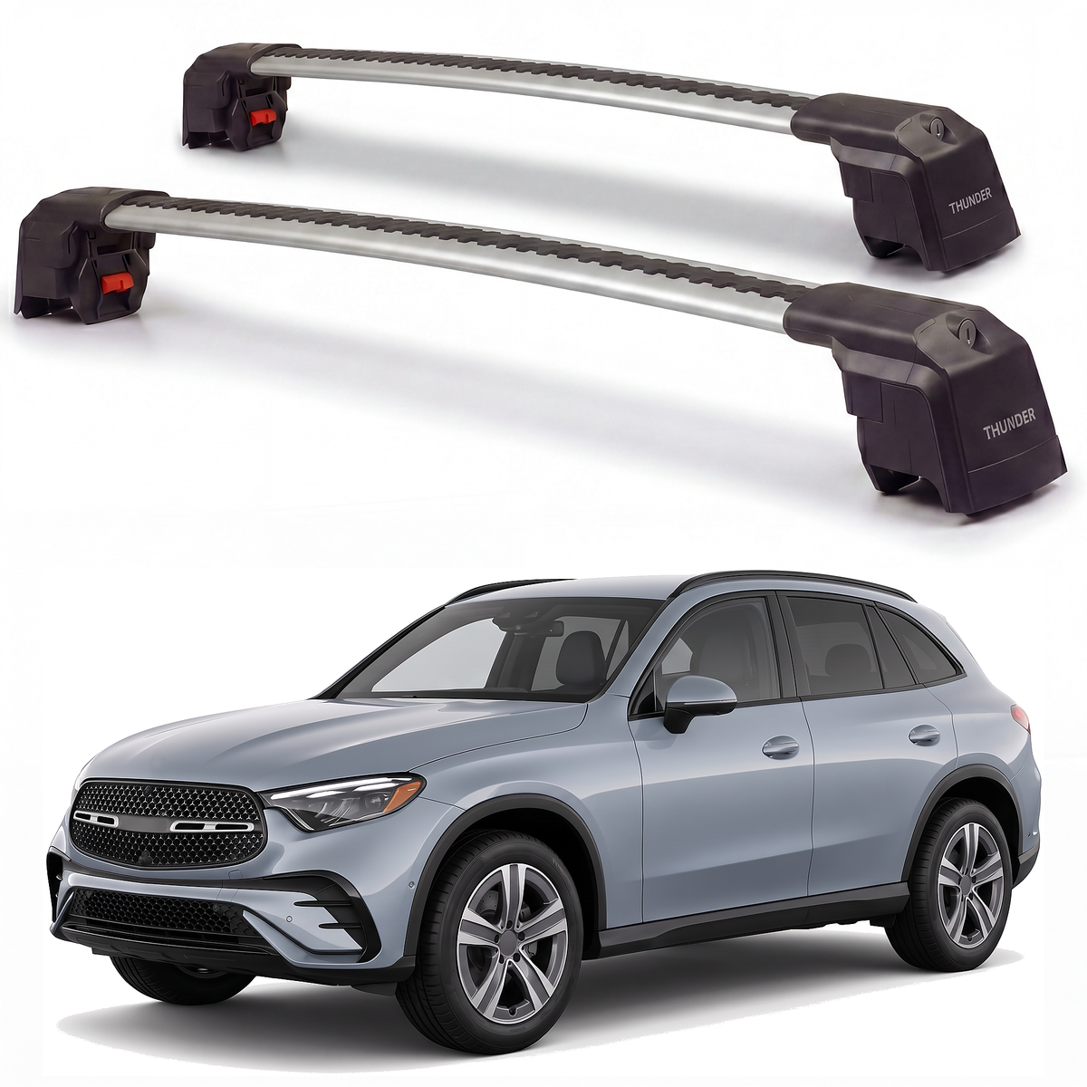 Mercedes-Benz GLC X254 2023-2026 roof rack cross bars silver pair