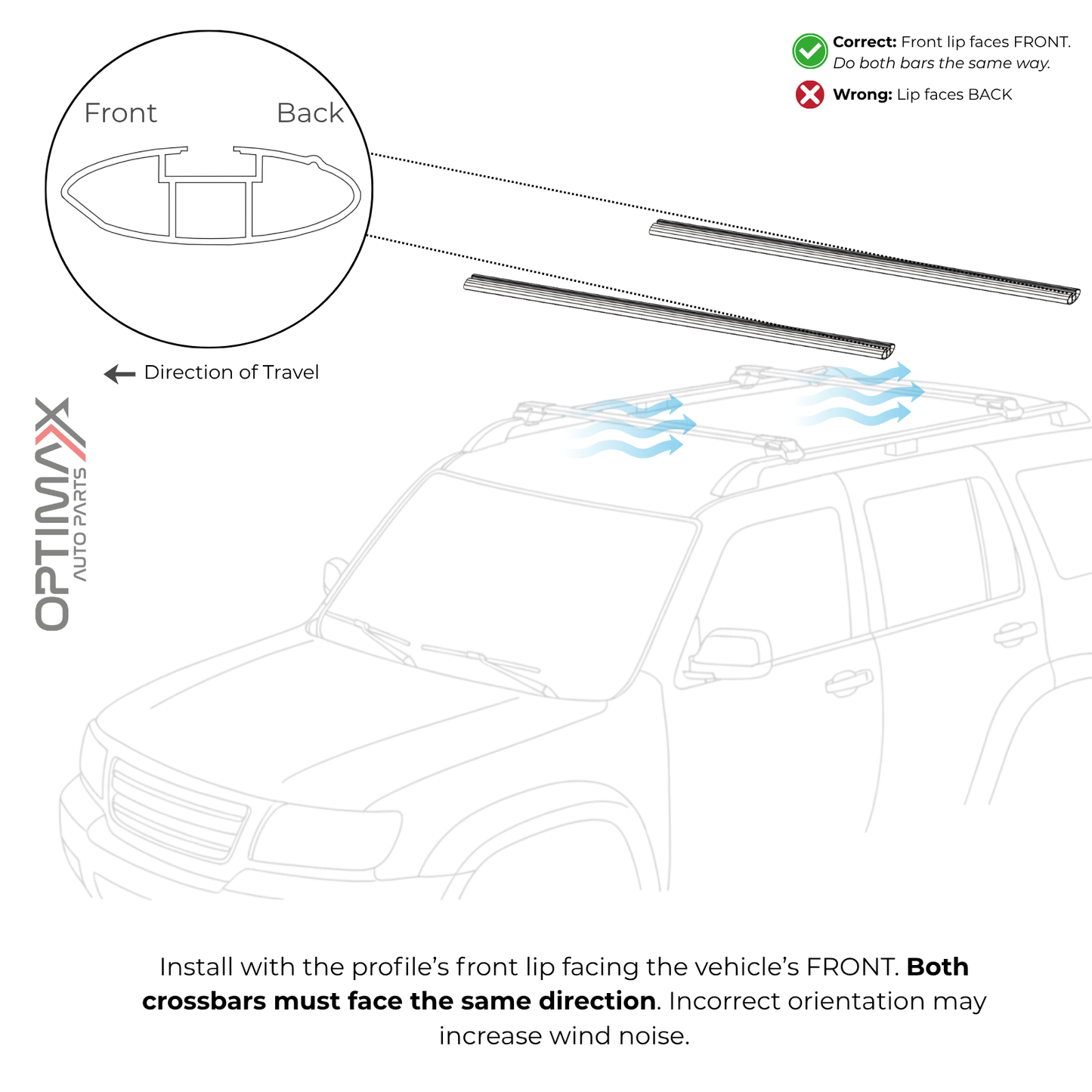Roof Rack Crossbars for Infiniti QX50 2014-2017