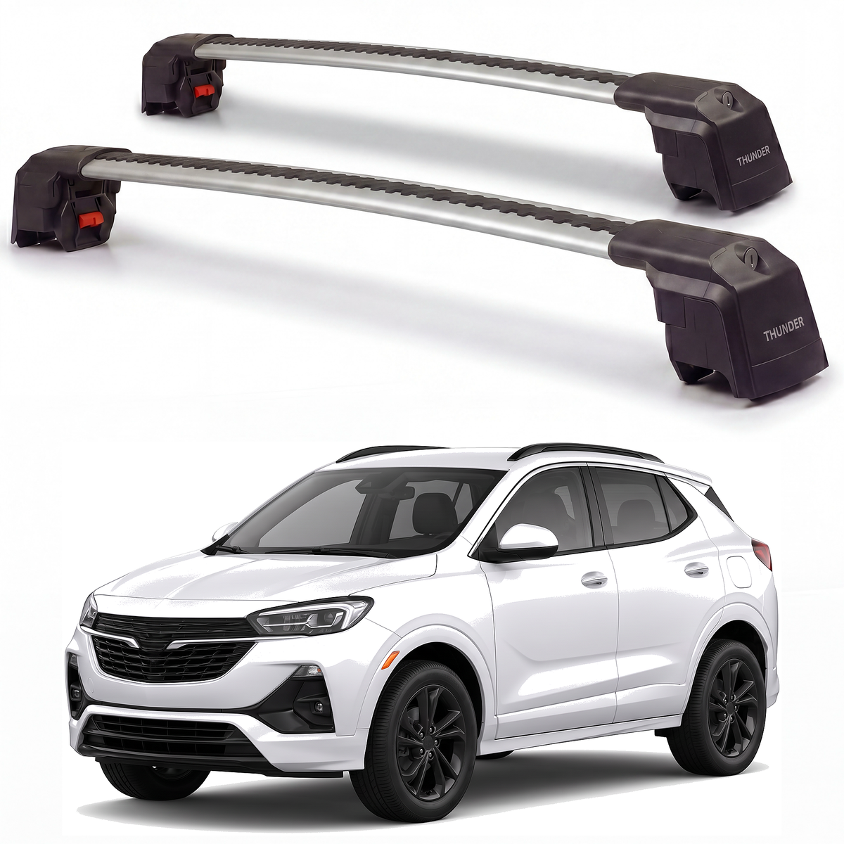Buick Encore GX 2020-2026 roof rack cross bars silver pair