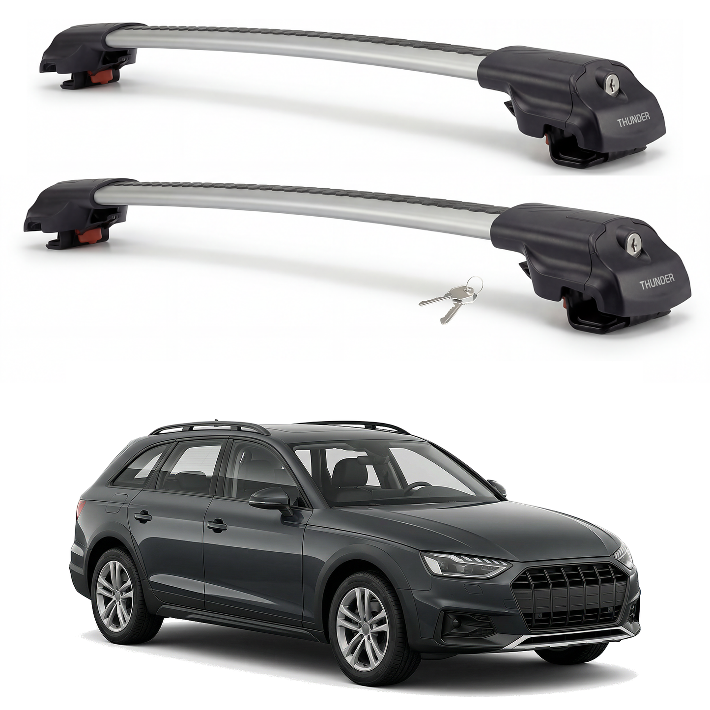 Roof Rack Cross Bars for Audi A4 Allroad (B8) 2013-2016