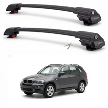 BMW X5 E70 2007-2013 TRX1 black roof rack cross bars