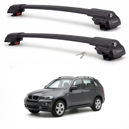 BMW X5 E70 2007-2013 TRX1 black roof rack cross bars