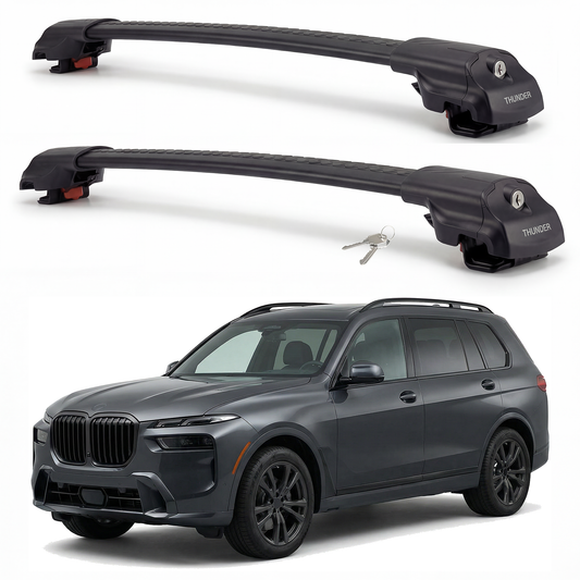 BMW X7 2019-2025 TRX1 black roof rack cross bars