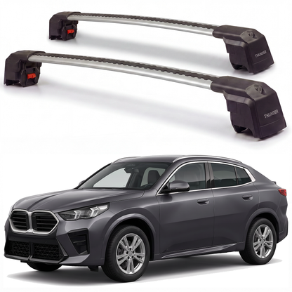BMW X2 2024-2026 roof rack cross bars silver pair