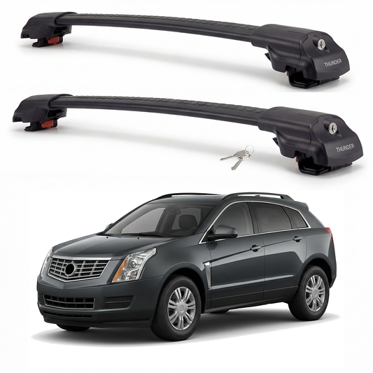 Cadillac SRX 2010-2016 TRX1 black roof rack cross bars