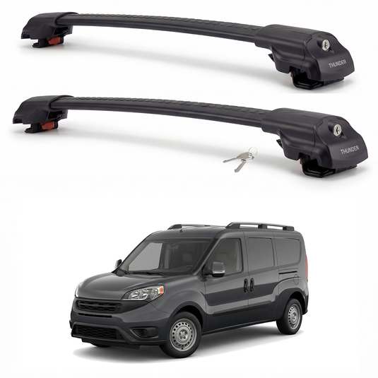 Ram ProMaster City 2015-2022 TRX1 black roof rack cross bars