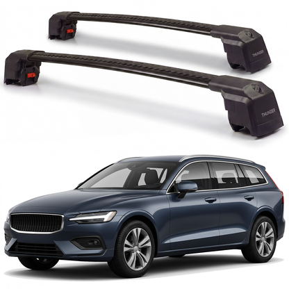 Volvo V60 / V60 Cross Country 2019-2026 roof rack cross bars black pair