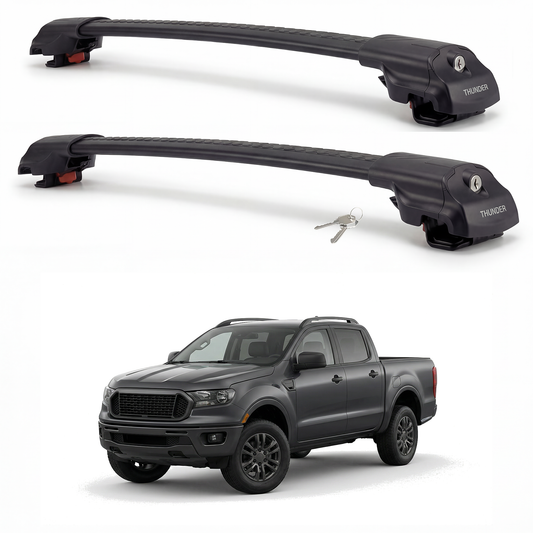 Ford Ranger Wildtrak 2022-2025 TRX1 black roof rack cross bars