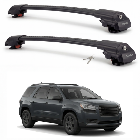 GMC Acadia 2007-2016 TRX1 black roof rack cross bars