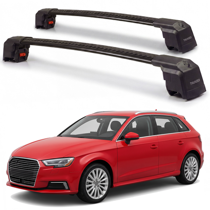 Audi A3 Sportback e-tron 2016-2018 roof rack cross bars black pair