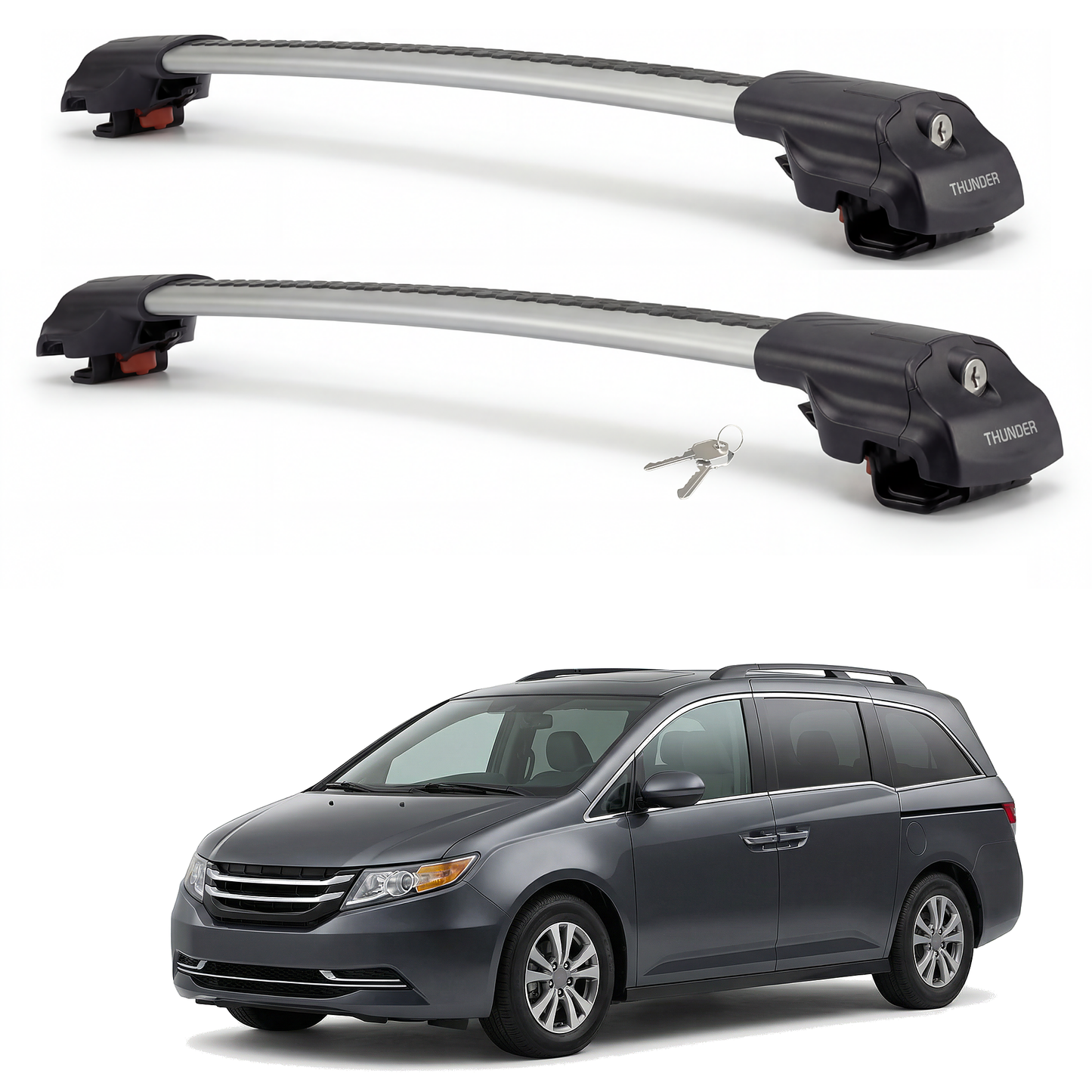 Honda Odyssey 2011–2017 TRX1 gray roof rack cross bars