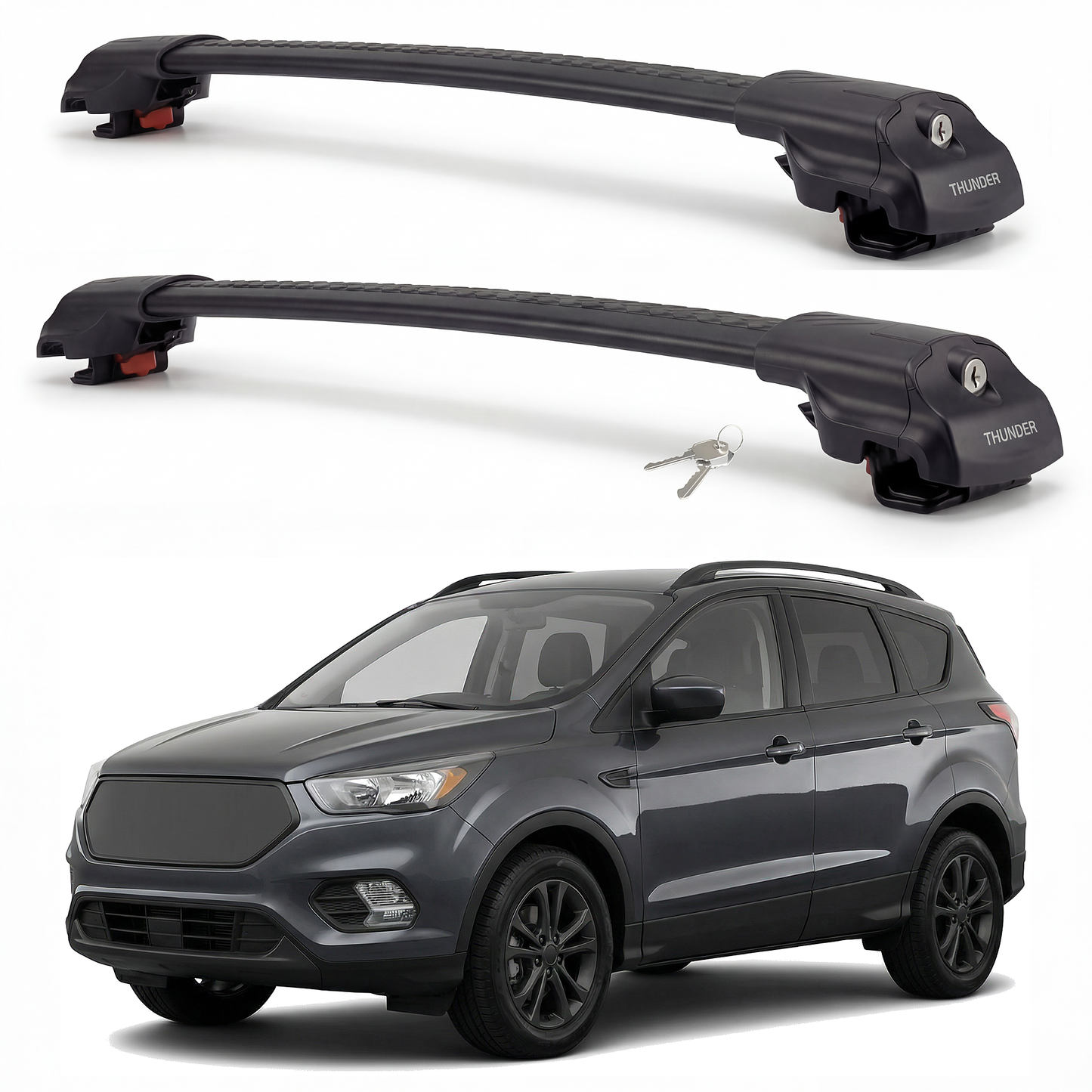 Infiniti QX50 2014-2017 TRX1 black roof rack cross bars