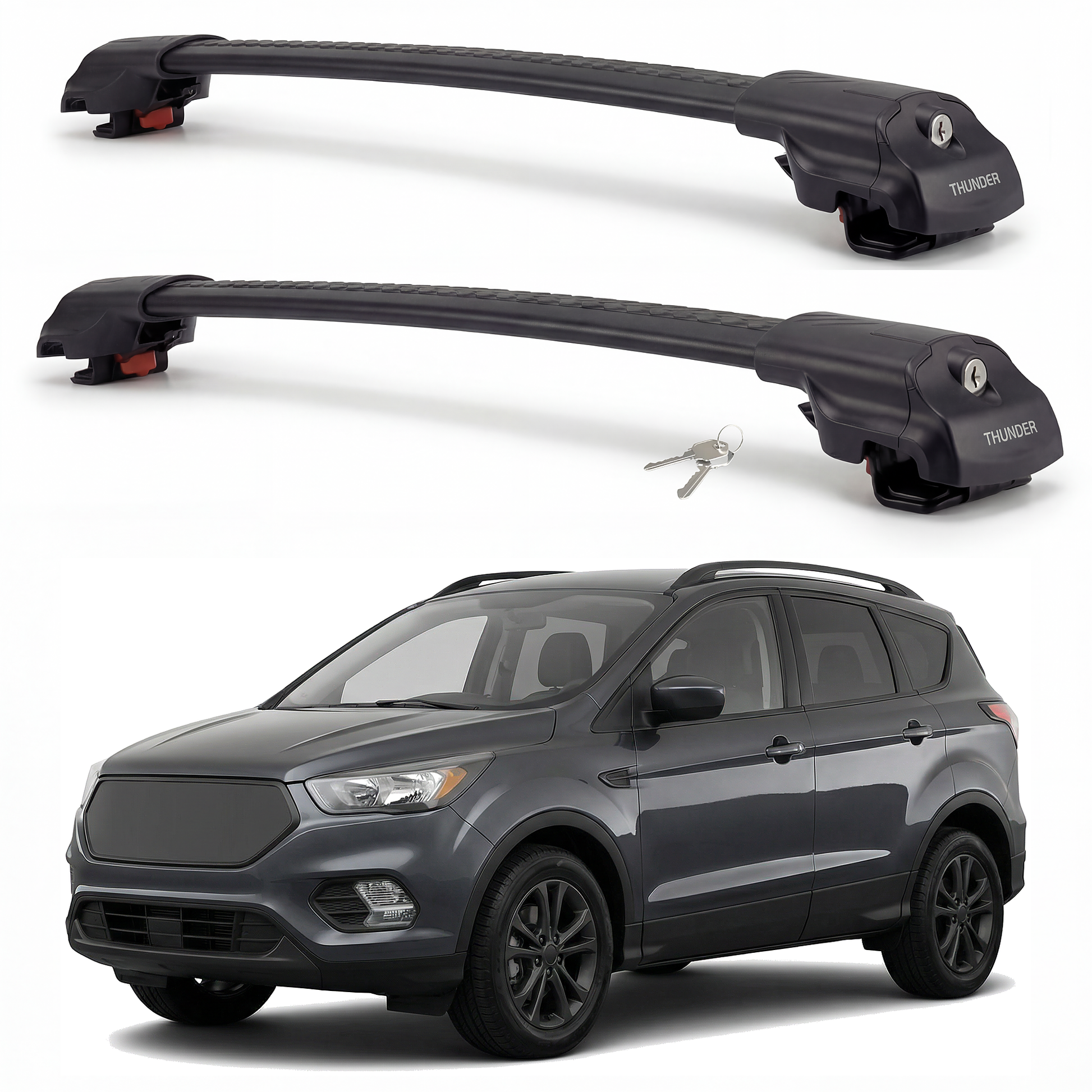 Infiniti QX50 2014-2017 TRX1 black roof rack cross bars
