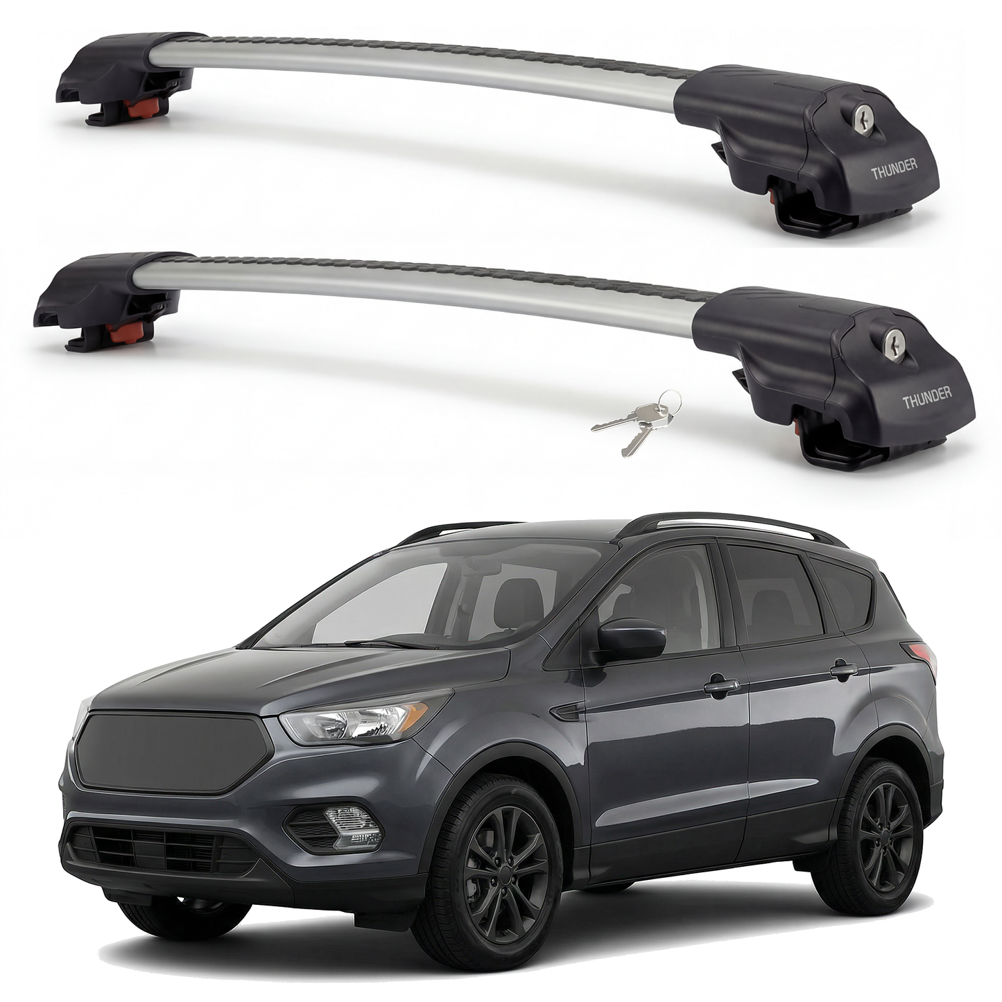 Infiniti QX50 2014-2017 TRX1 gray roof rack cross bars