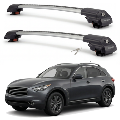 Infiniti QX70 2013-2023 TRX1 gray roof rack cross bars