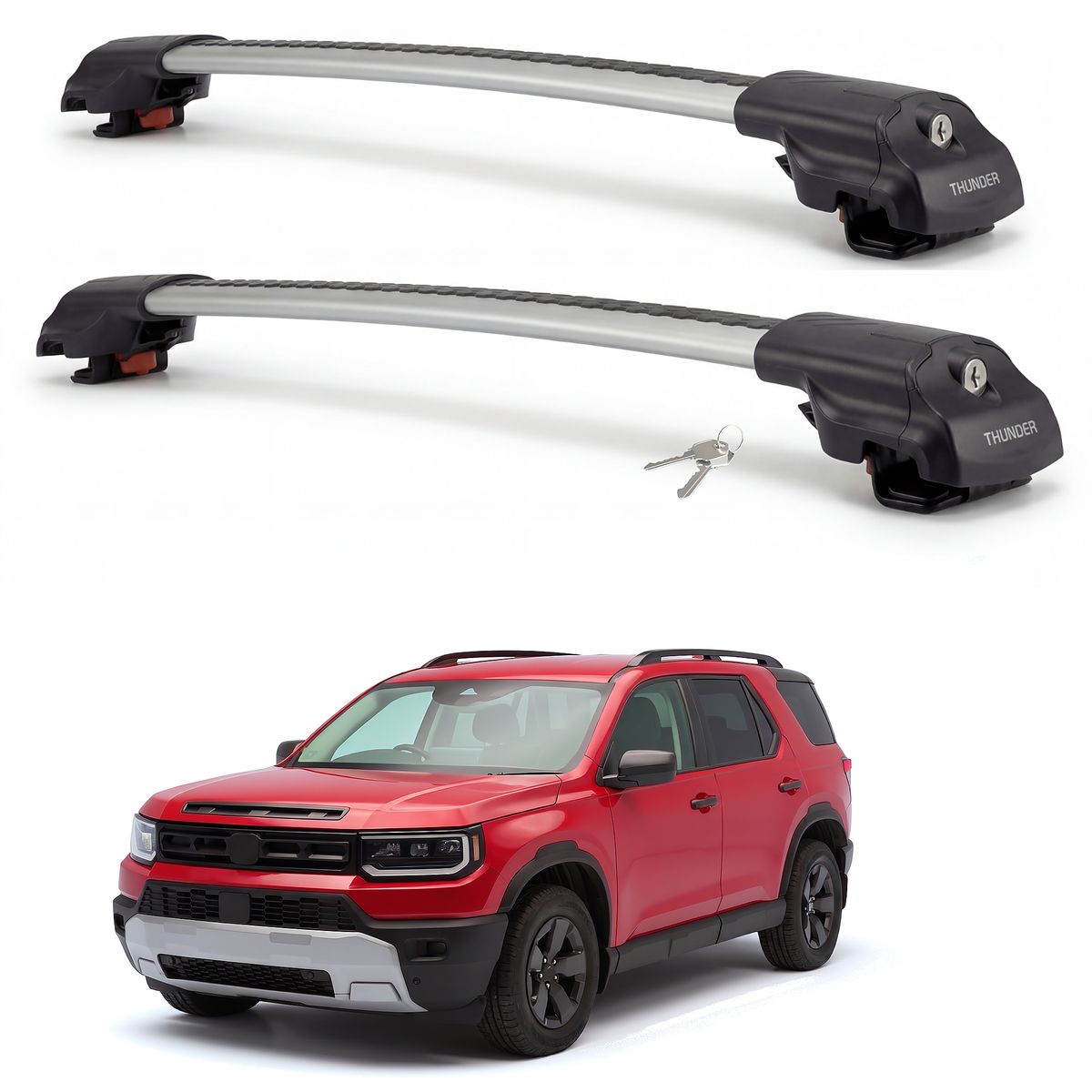 Honda Passport 2026-2027 roof rack cross bars silver pair