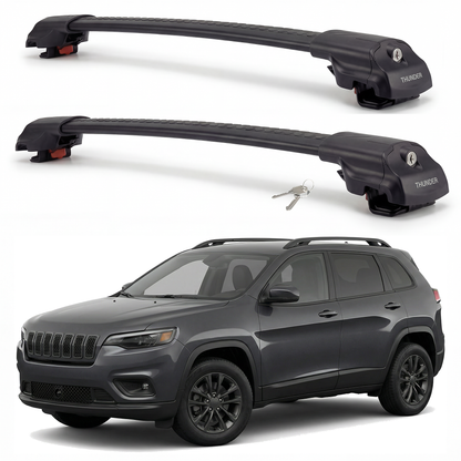 Jeep Cherokee 2014-2022 TRX1 black roof rack cross bars