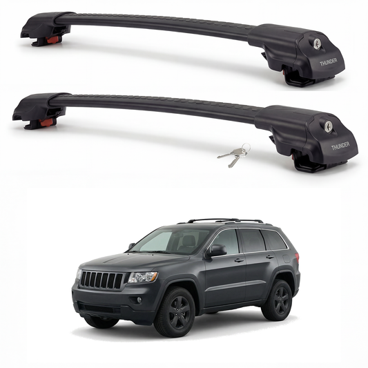 Jeep Grand Cherokee 2005-2010 TRX1 black roof rack cross bars
