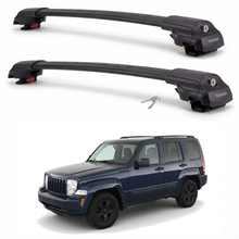 Jeep Liberty 2002-2007 TRX1 black roof rack cross bars