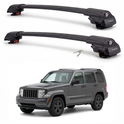 Jeep Liberty 2008-2013 TRX1 black roof rack cross bars