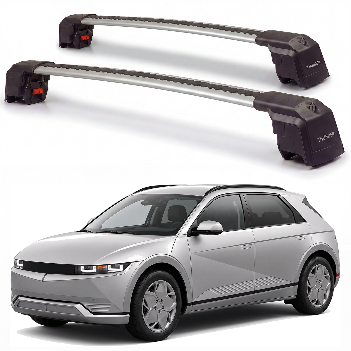 Hyundai IONIQ 5 2022-2026 roof rack cross bars silver pair
