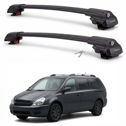 Kia Carnival 2006-2014 TRX1 black roof rack cross bars