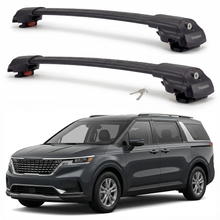 Kia Carnival 2022-2025 TRX1 black roof rack cross bars