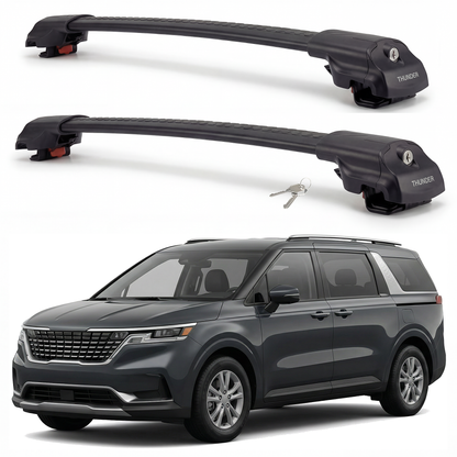 Kia Carnival 2022-2025 TRX1 black roof rack cross bars