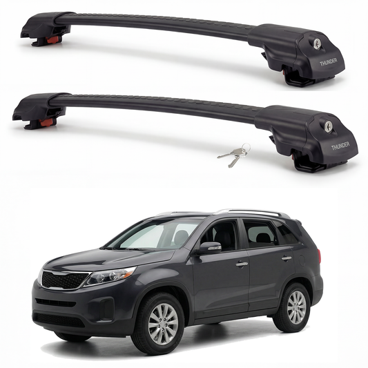 Kia Sorento 2010-2015 TRX1 black roof rack cross bars