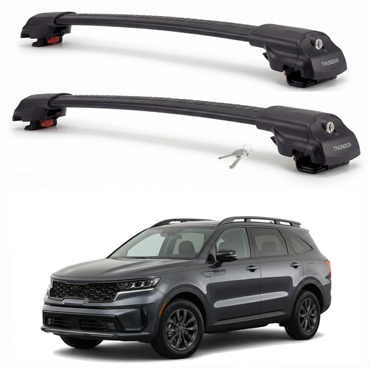 Kia Sorento X-Line 2021-2026 TRX1 black roof rack cross bars