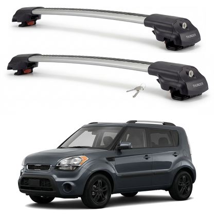 Kia Soul Hatchback 2009-2013 TRX1 gray roof rack cross bars