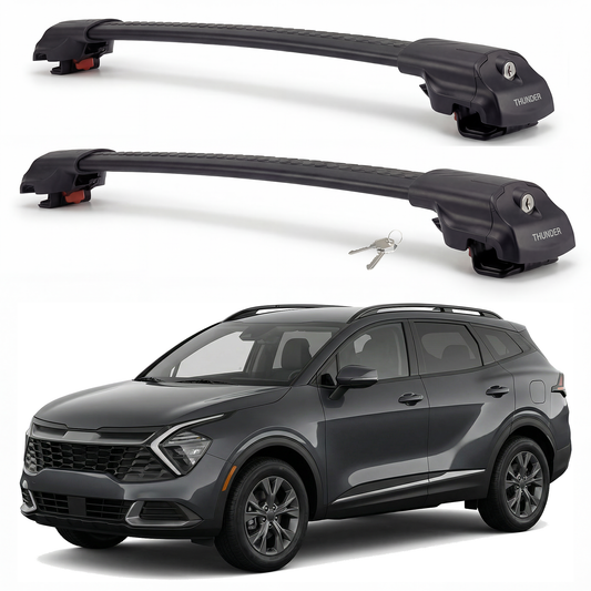 Kia Sportage 2021-2026 TRX1 black roof rack cross bars