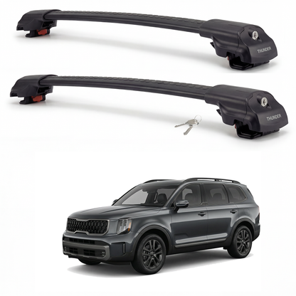 Kia Telluride 2020-2024 TRX1 black roof rack cross bars