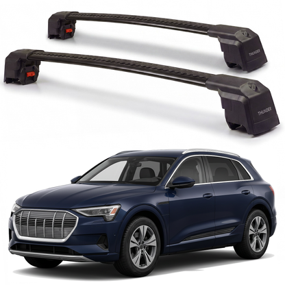 Audi e-tron / Q8 e-tron SUV 2019-2024 roof rack cross bars black pair