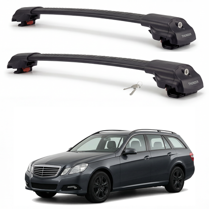 Mercedes-Benz E-Class Estate (S211) 2004-2009 TRX1 black roof rack cross bars