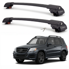 Mercedes-Benz GLK-Class 2009-2015 TRX1 black roof rack cross bars
