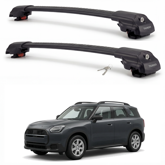 Mini Countryman 2017-2025 TRX1 black roof rack cross bars